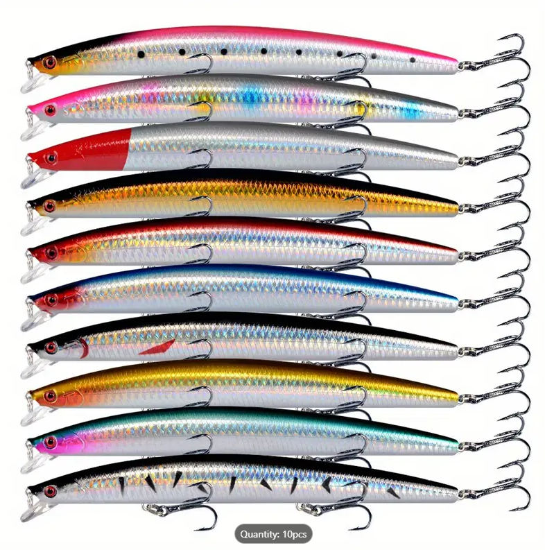 10 pcs Fishing Minnow Lure set in cheap