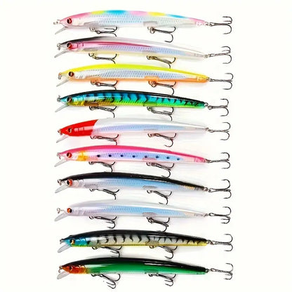 10pcs Minnow Fishing Lure Set