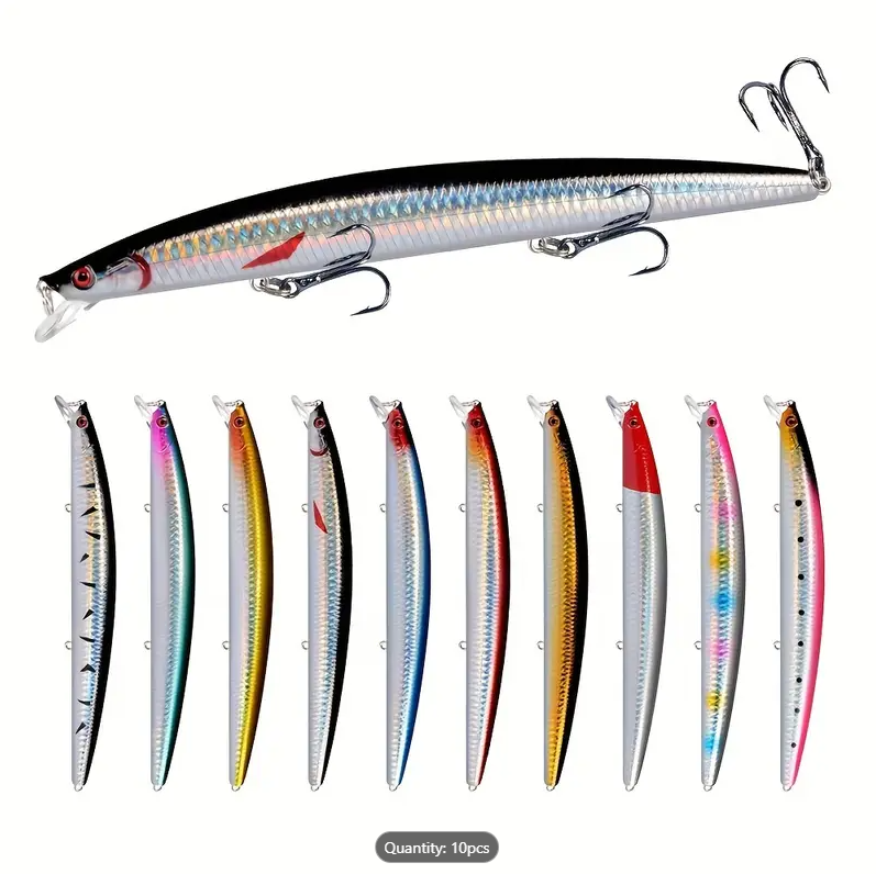 10 pcs fishing Minnow Lure set in cheap