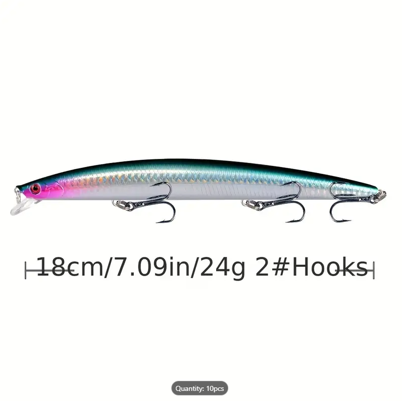 Fishing Minnow Lure set in cheap 18cm, 7.09in with 24g weight