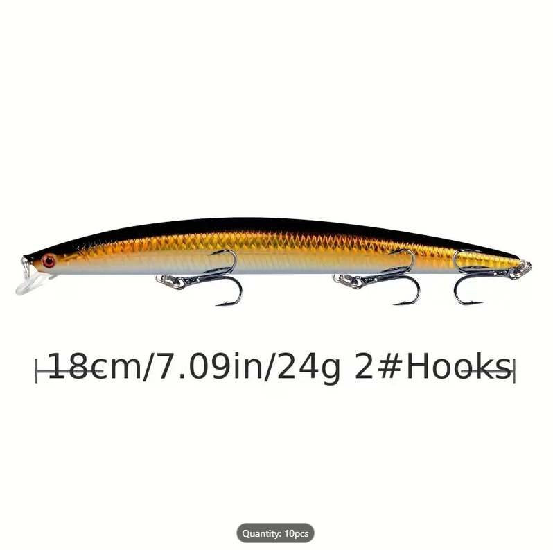 Fishing Minnow Lure set in cheap 18cm, 7.09in with 24g weight