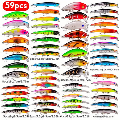 20/48/59PCS Fishing Lure Set