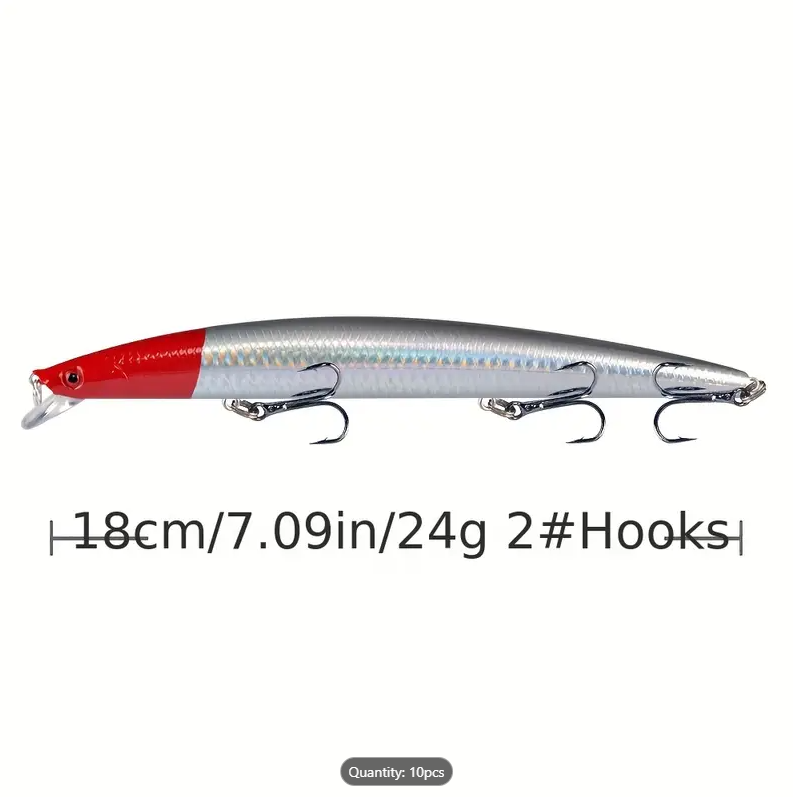 Fishing Minnow Lure set in cheap 18cm, 7.09in with 24g weight