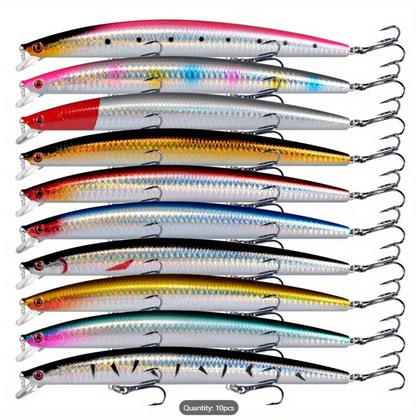 10 pcs Fishing Minnow Lure set in cheap 