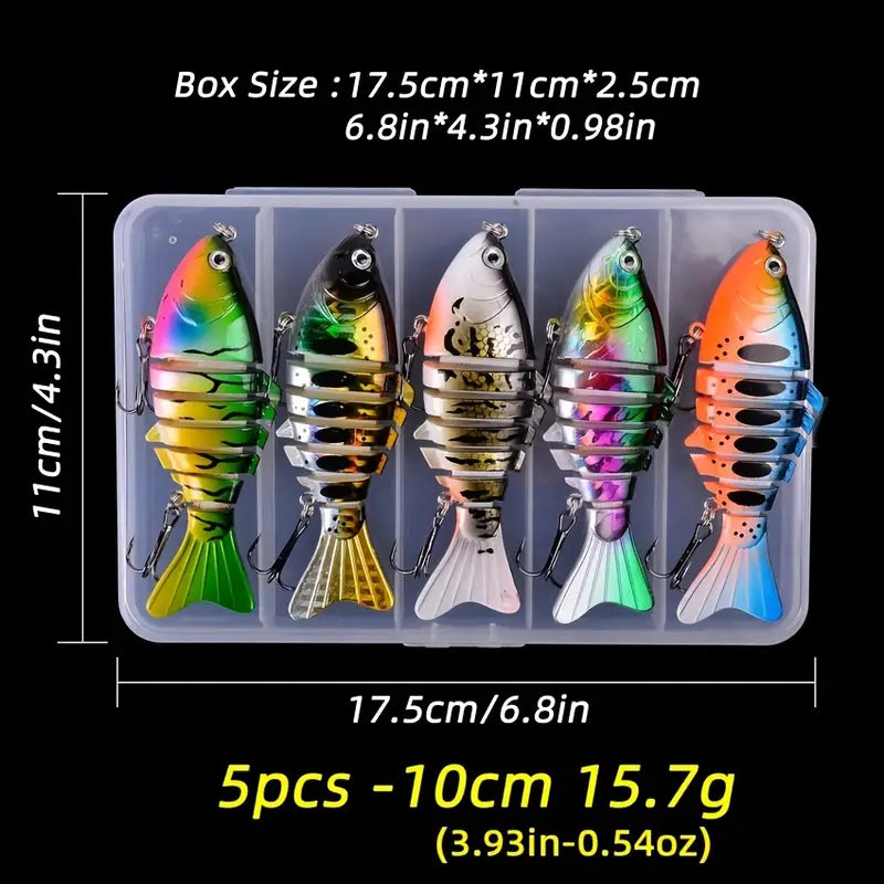 5pcs Multi-Segment Swimbait Fishing Lure Set