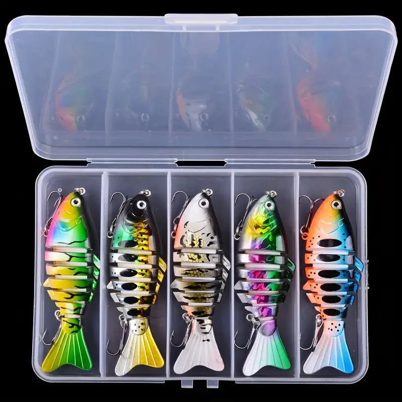 5pcs Multi-Segment Swimbait Fishing Lure Set