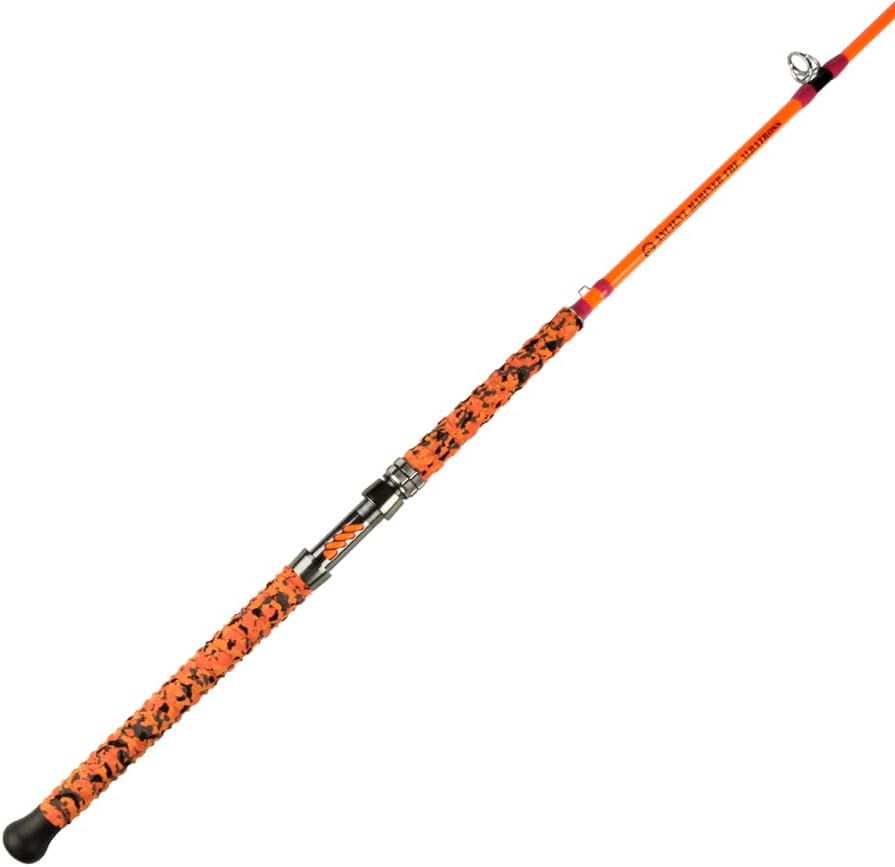 Ancient Mariner Catfish Fishing Rods, 7'6" One-Piece Glow with Black Light