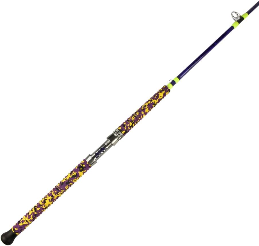 Ancient Mariner Catfish Fishing Rods, 7'6" One-Piece Glow with Black Light