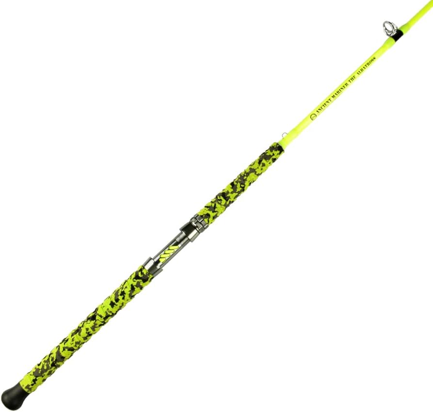 Ancient Mariner Catfish Fishing Rods, 7'6" One-Piece Glow with Black Light